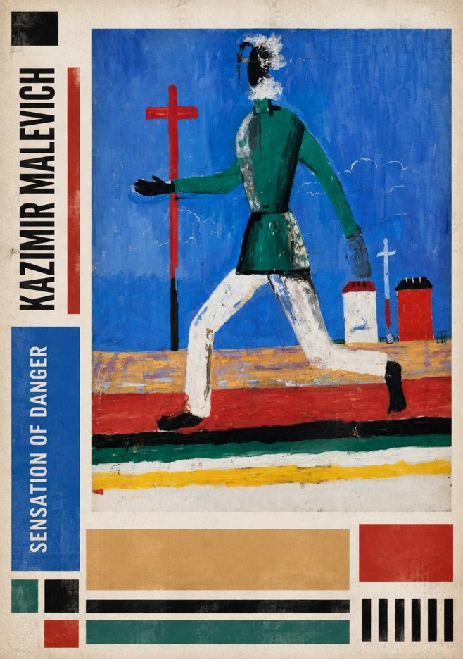 Kazimir Malevich Sensation of Danger No2 - Juliste