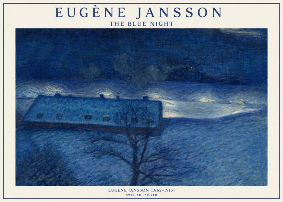 Eugène Jansson The Blue Night No1 - Juliste