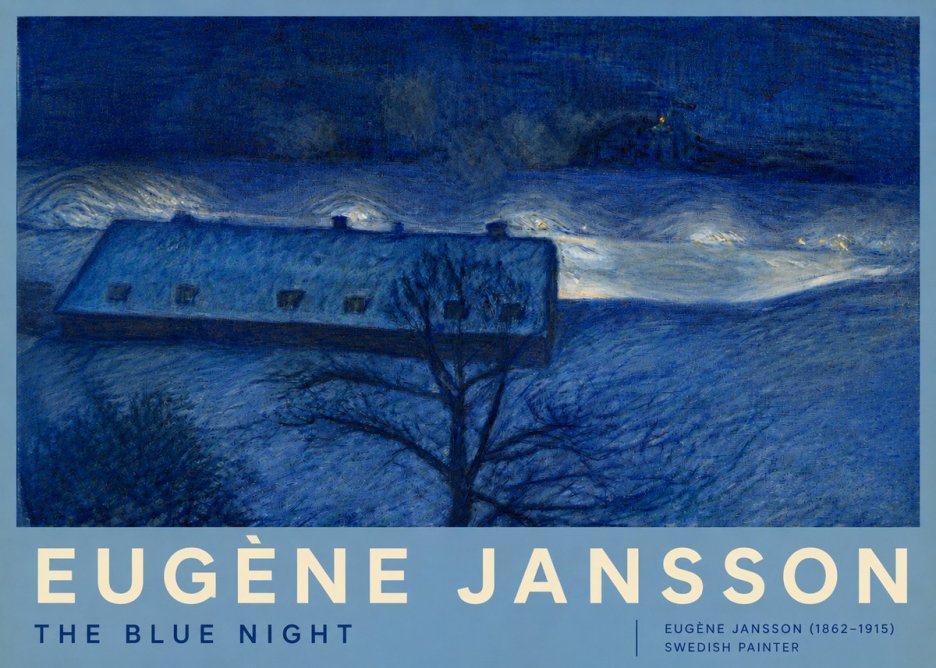 Eugène Jansson The Blue Night No3 - Juliste