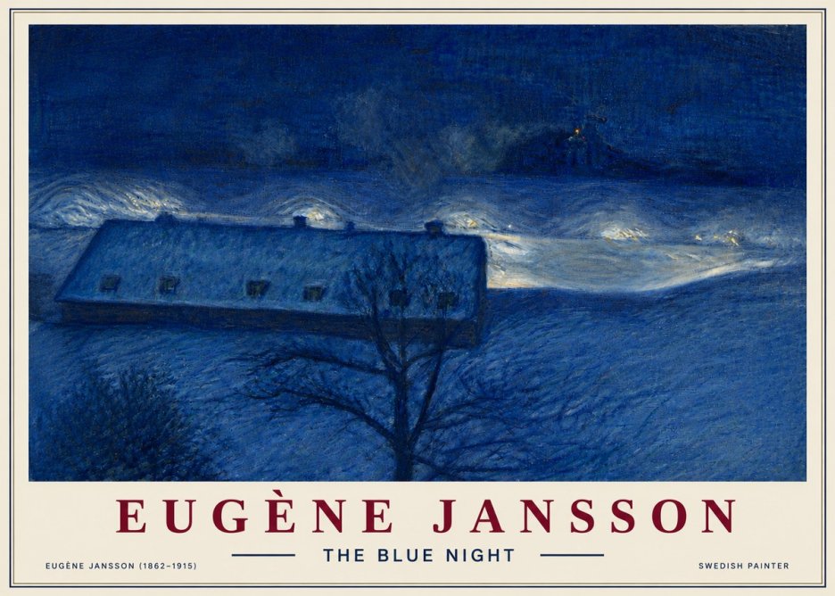Eugène Jansson The Blue Night No4 - Juliste