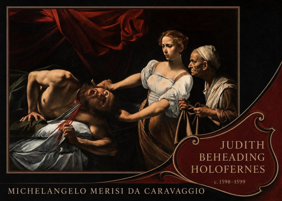 Michelangelo Merisi da Caravaggio Judith Beheading Holofernes II No5 - Juliste