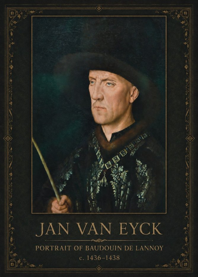 Jan van Eyck Portrait of Baudouin De Lannoy No1 - Juliste
