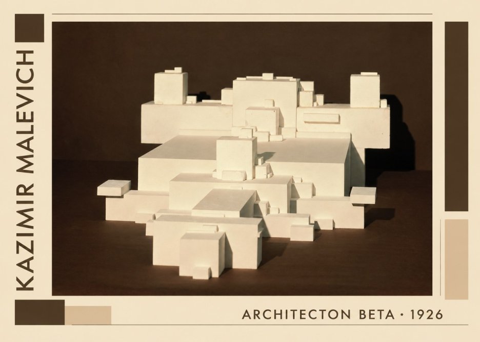 Kazimir Malevich Architecton Beta No1 - Juliste