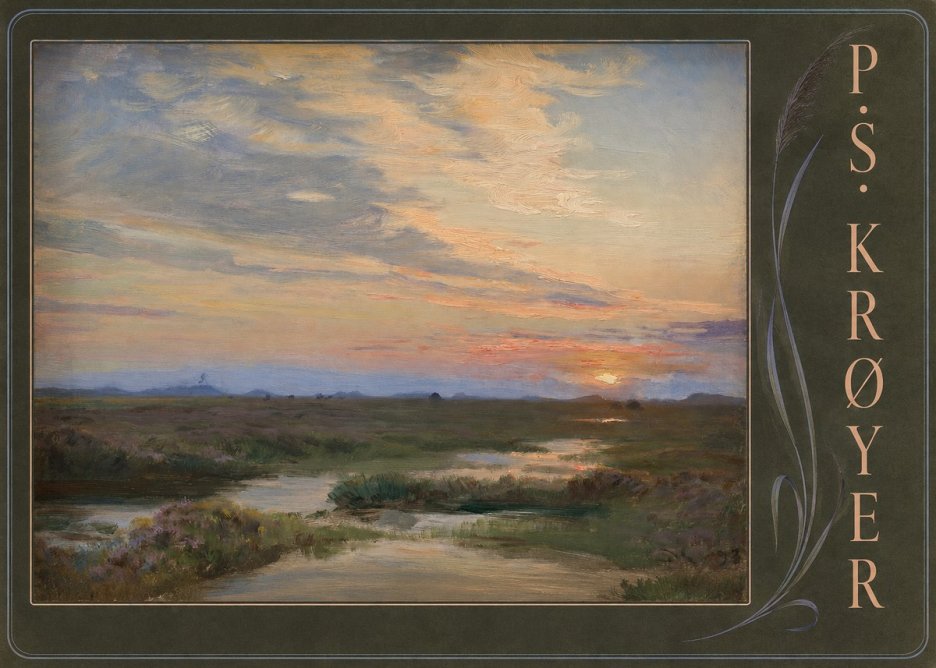 P.S. Krøyer Moorland with Sunset No3 - Juliste