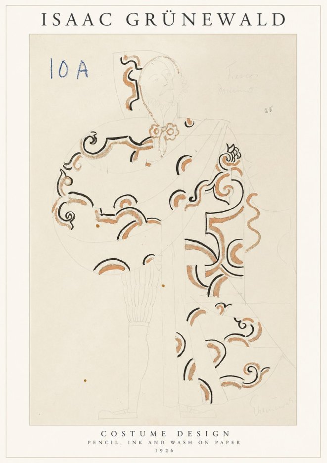 Isaac Grünewald Costume Design VIII No1 - Juliste