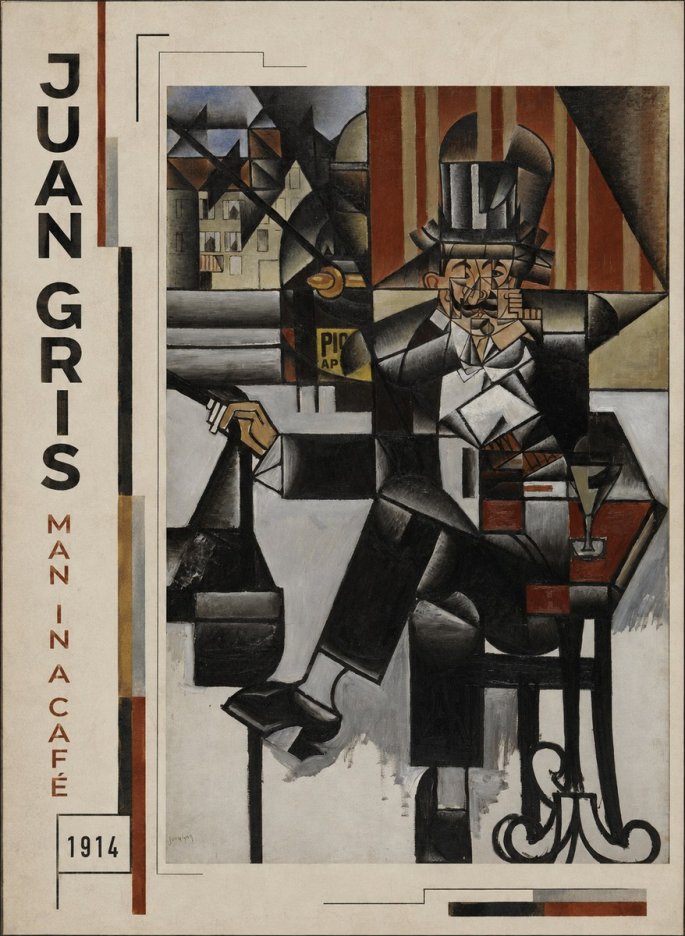Juan Gris Man in a Café No2 - Juliste
