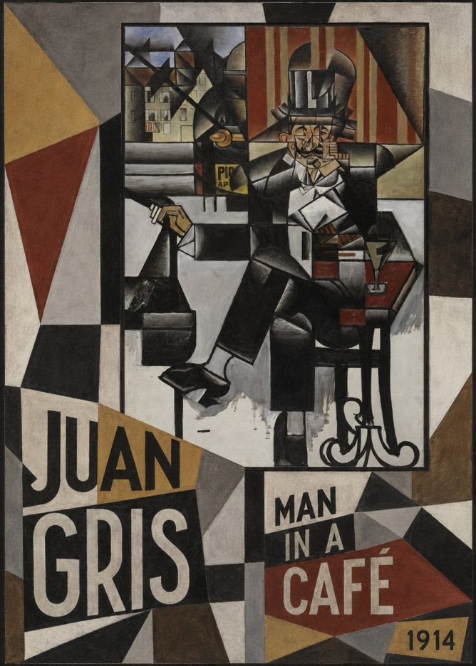 Juan Gris Man in a Café No5 - Juliste