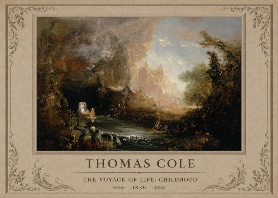 Thomas Cole The Voyage of Life: Childhood II No1 - Juliste