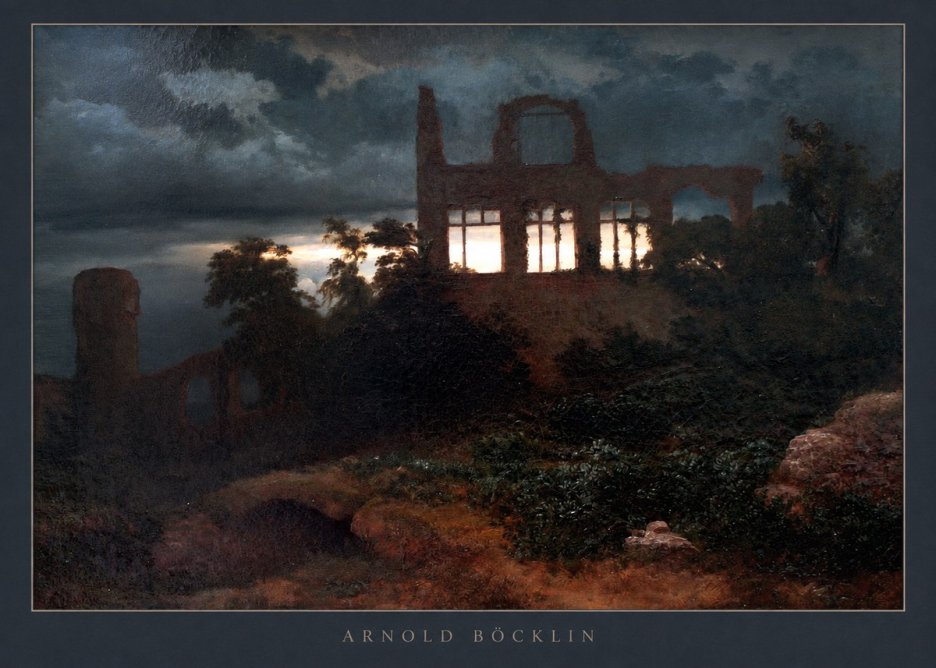Arnold Böcklin Ruined Castle No5 - Juliste