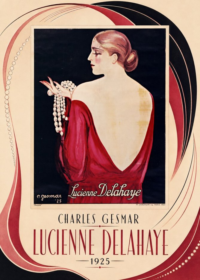 Charles Gesmar Lucienne Delahaye No3 - Juliste