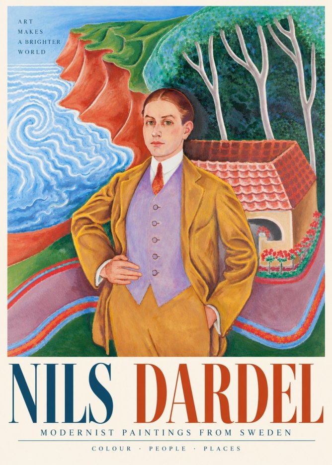 Nils Dardel Portrait in a Southern Landscape No5 - Juliste