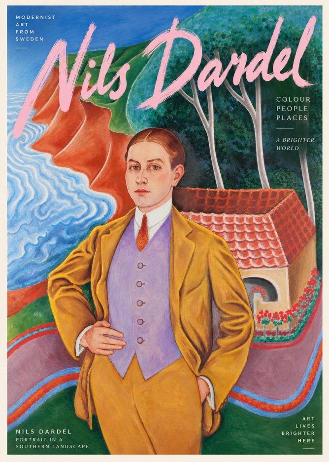 Nils Dardel Portrait in a Southern Landscape No6 - Juliste