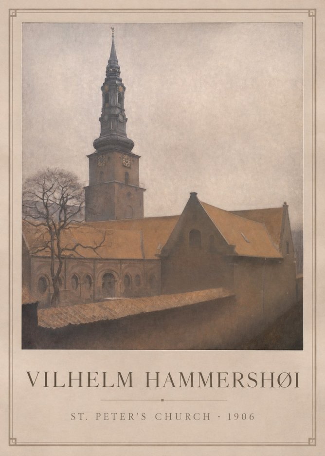 Vilhelm Hammershøi St. Peter's Church No1 - Juliste