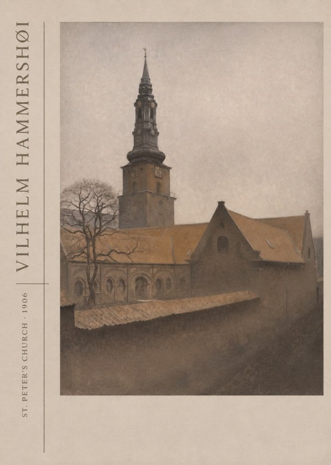Vilhelm Hammershøi St. Peter's Church No2 - Juliste