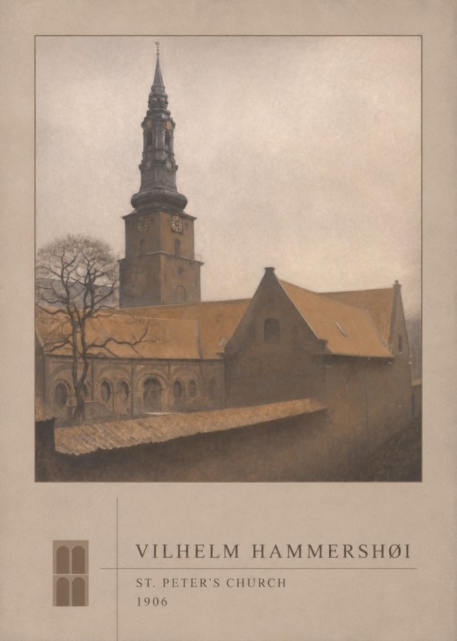 Vilhelm Hammershøi St. Peter's Church No3 - Juliste