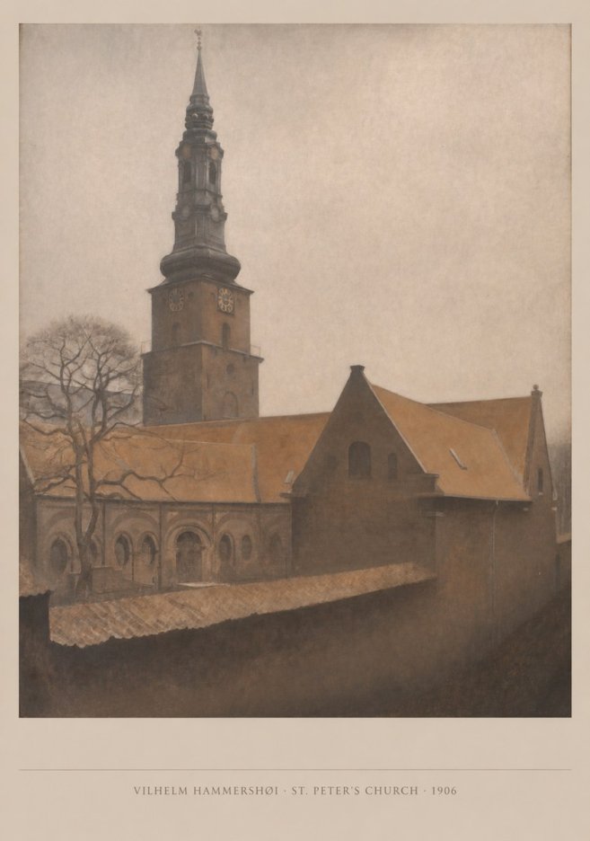 Vilhelm Hammershøi St. Peter's Church No5 - Juliste