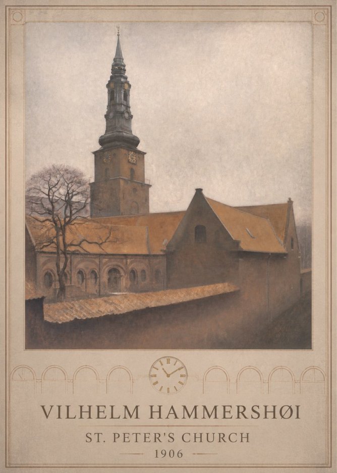 Vilhelm Hammershøi St. Peter's Church No6 - Juliste