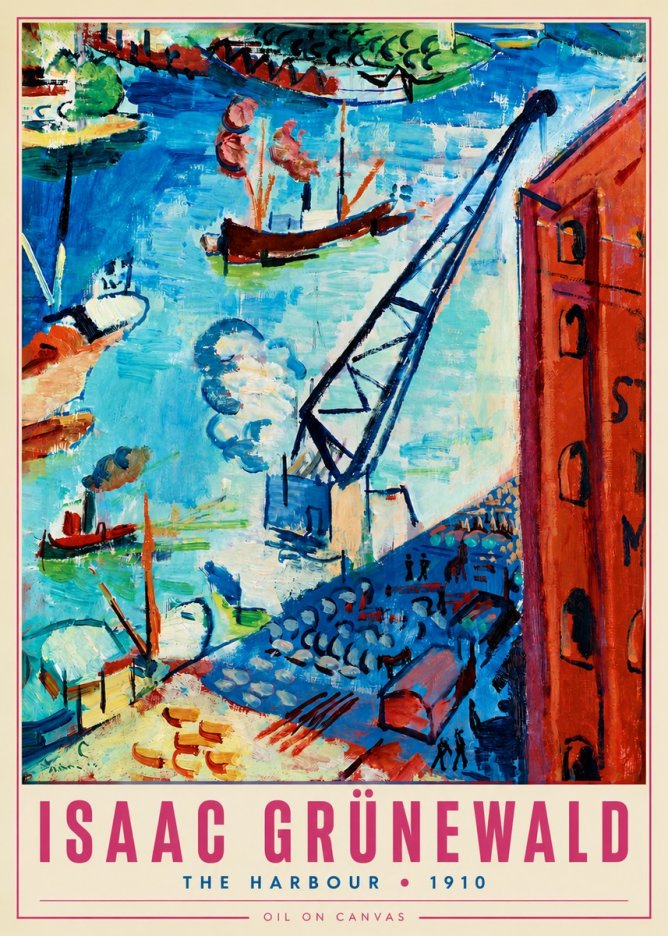 Isaac Grünewald The Harbour No3 - Juliste