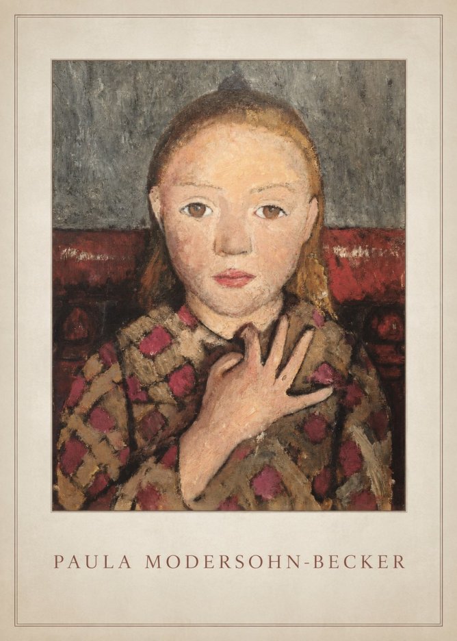 Paula Modersohn-Becker Girl in Checked Blouse No4 - Juliste