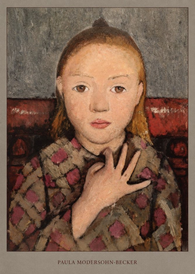 Paula Modersohn-Becker Girl in Checked Blouse No5 - Juliste