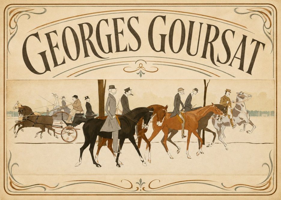 Georges Goursat Equestrian Promenade No3 - Juliste