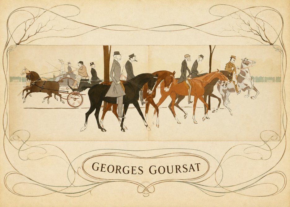 Georges Goursat Equestrian Promenade No5 - Juliste