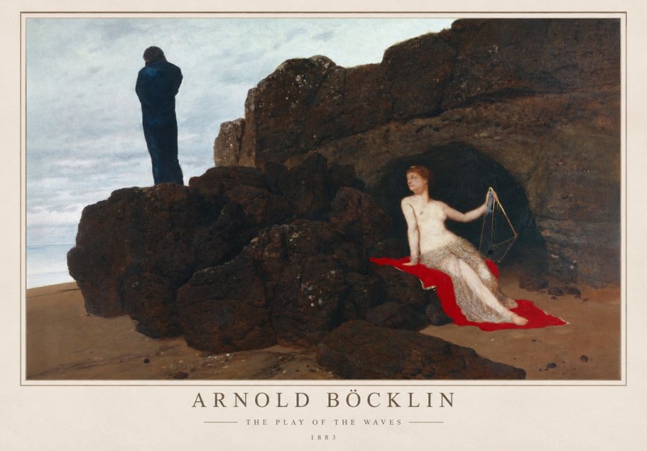 Arnold Böcklin The Play of the Waves No1 - Juliste