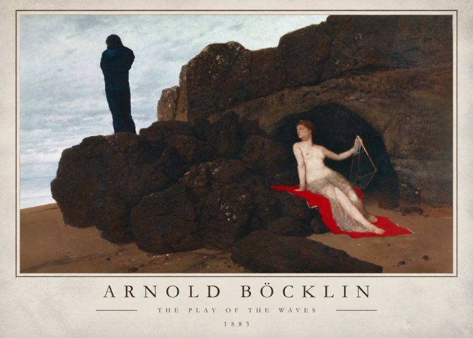 Arnold Böcklin The Play of the Waves No4 - Juliste
