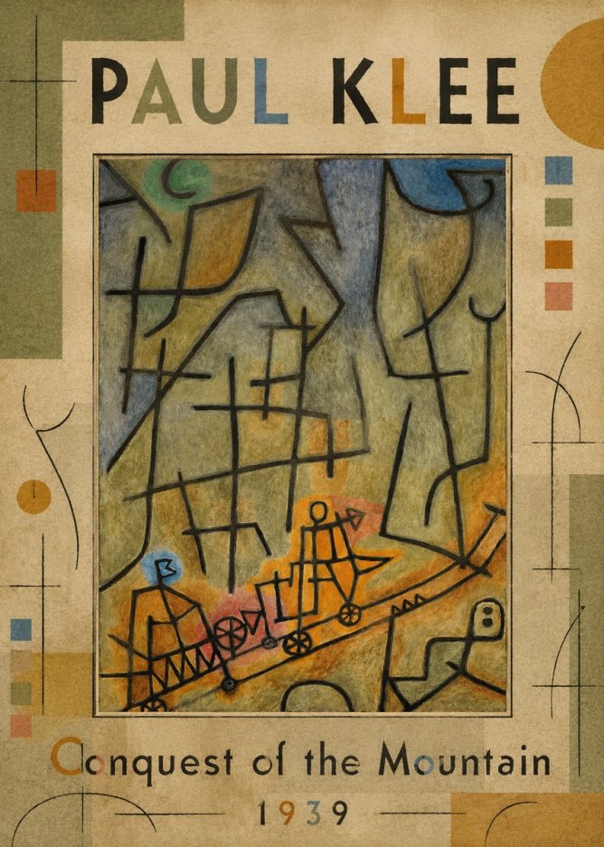 Paul Klee Conquest of the Mountain II No4 - Juliste