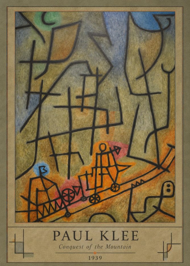 Paul Klee Conquest of the Mountain II No5 - Juliste