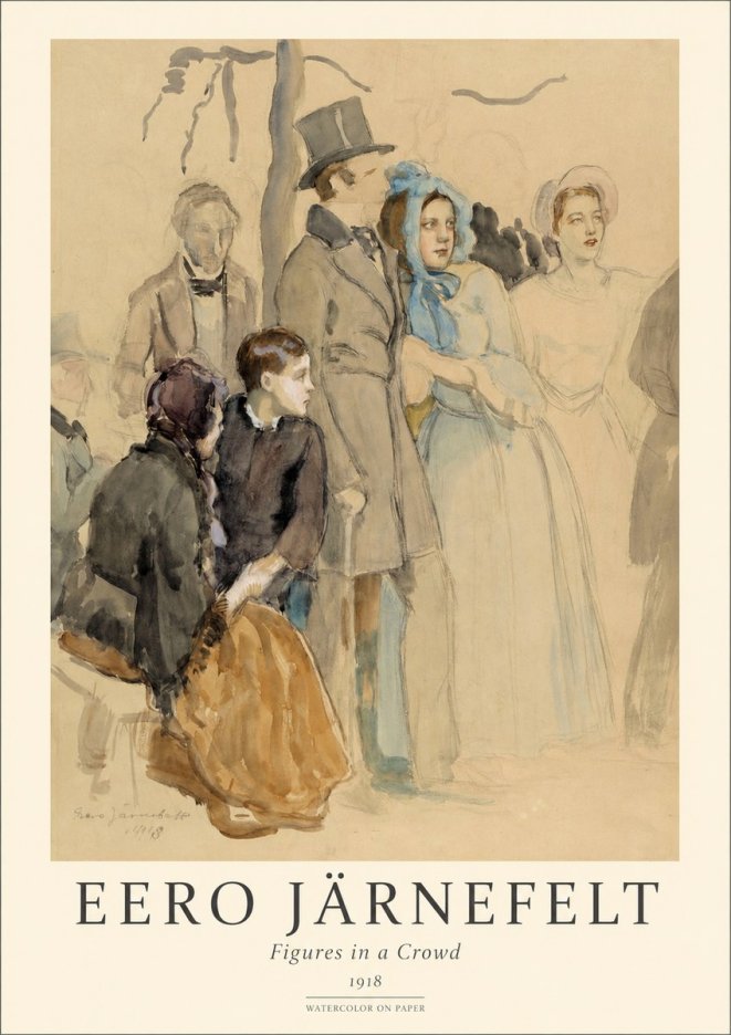 Eero Järnefelt Figures in a Crowd No1 - Juliste