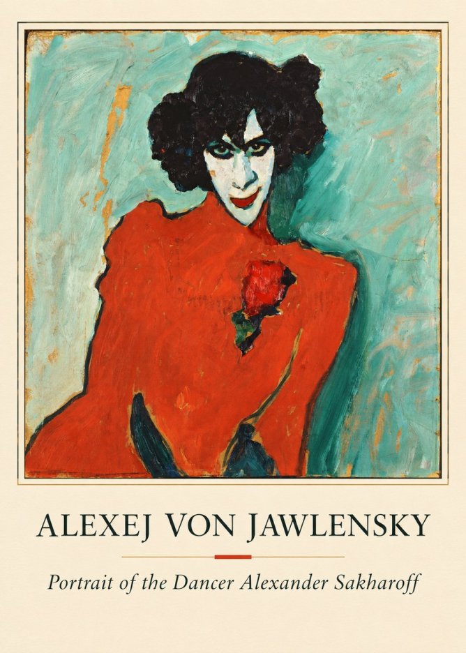 Alexej von Jawlensky Portrait of the Dancer Alexander Sakharoff No3 - Juliste