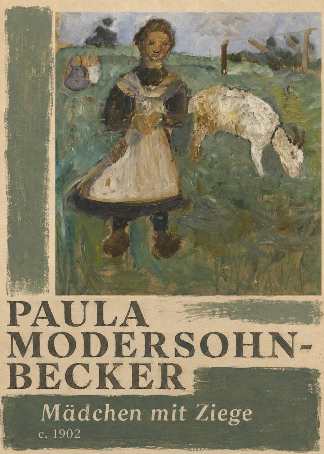 Paula Modersohn-Becker Mädchen Mit Ziege No2 - Juliste