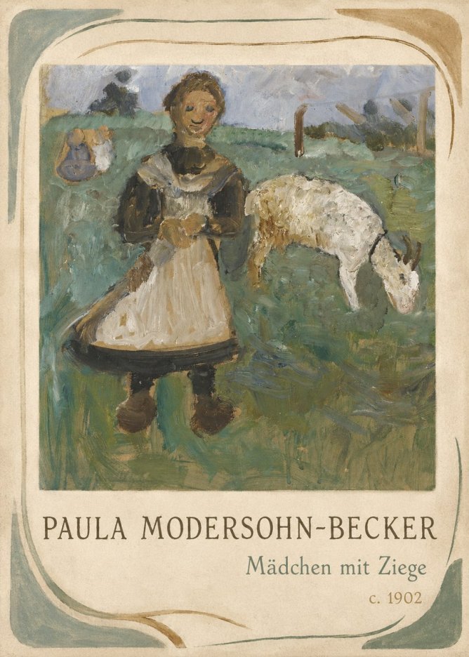 Paula Modersohn-Becker Mädchen Mit Ziege No3 - Juliste