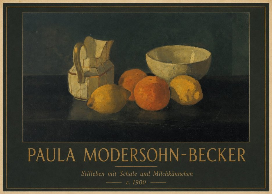 Paula Modersohn-Becker Stilleben Mit Schale Und Milchkännchen No1 - Juliste