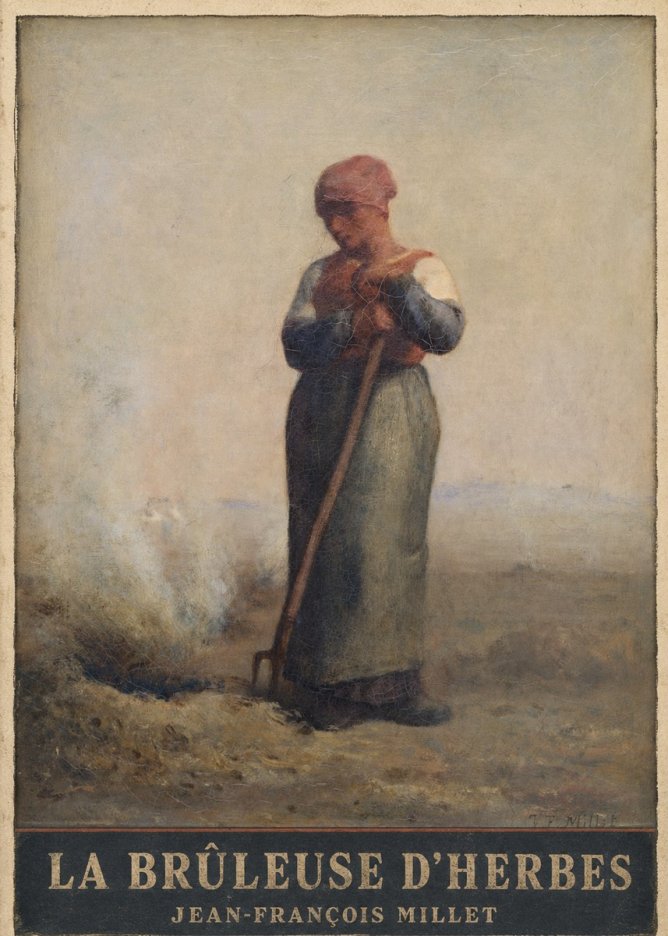 Jean-François Millet La Brûleuse D'herbes No3 - Juliste