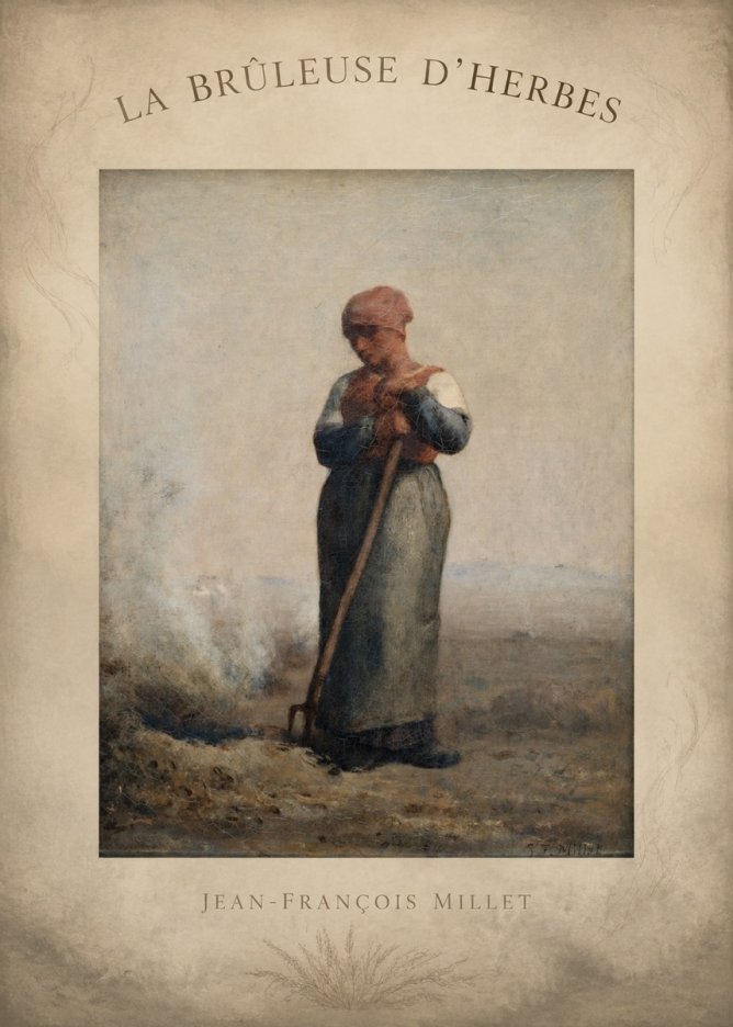 Jean-François Millet La Brûleuse D'herbes No4 - Juliste