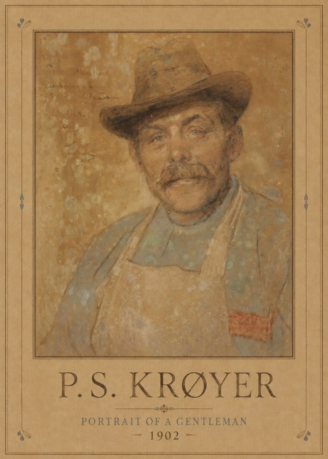 P.S. Krøyer Portrait of a Gentleman No1 - Juliste