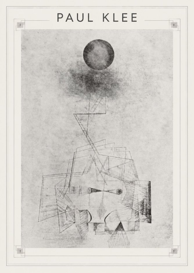Paul Klee Abstract Study with Sphere and Ladder No1 - Juliste