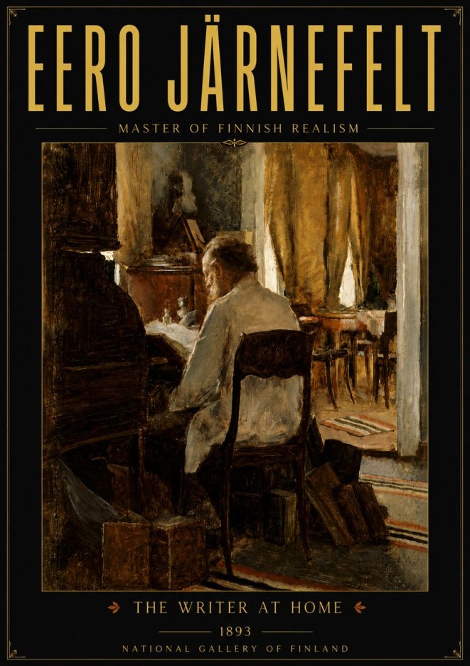Eero Järnefelt The Writer at Home No6 - Juliste