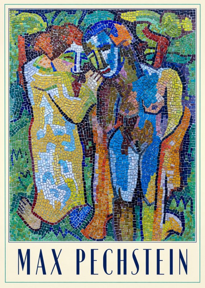 Max Pechstein Couple in Mosaic No2 - Juliste
