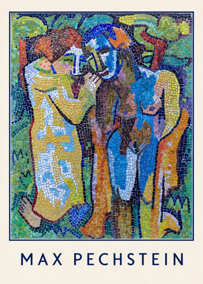 Max Pechstein Couple in Mosaic No4 - Juliste
