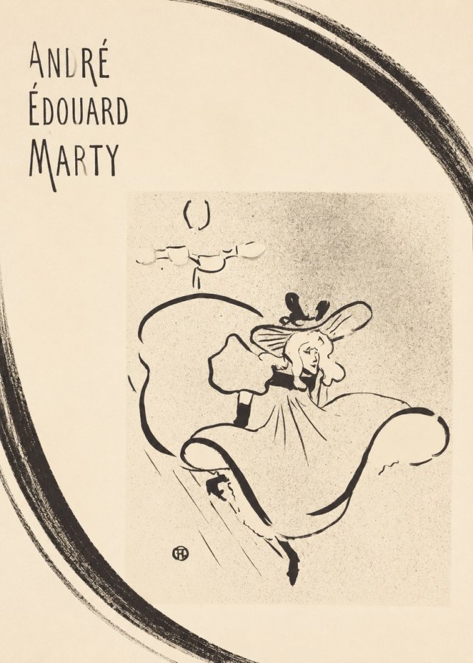 André Édouard Marty Elegant Woman with Hat No5 - Juliste