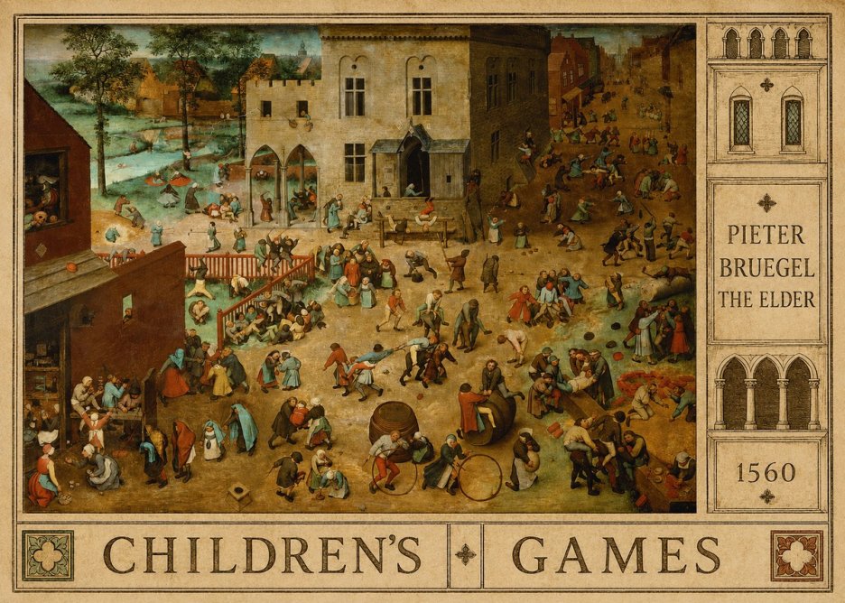 Pieter Bruegel Children's Games II No4 - Juliste