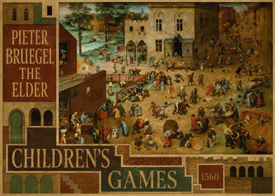 Pieter Bruegel Children's Games II No6 - Juliste