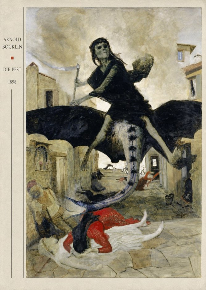 Arnold Böcklin Die Pest II No4 - Juliste