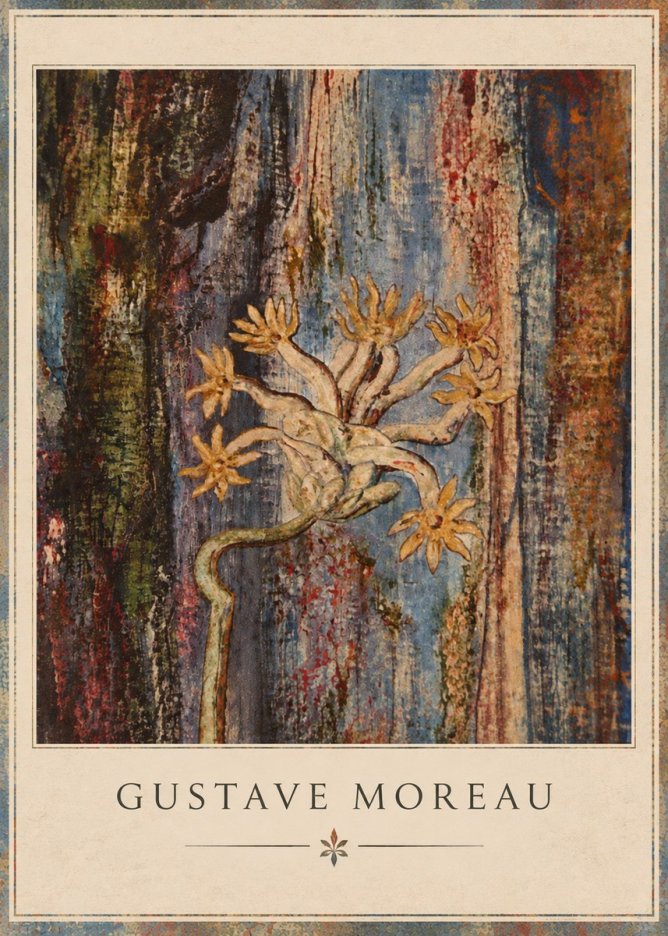 Gustave Moreau Fleur Mystérieuse No3 - Juliste