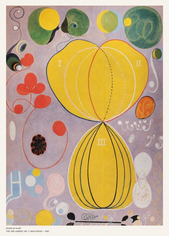 Hilma af Klint The Ten Largest, No. 7, Adulthood No5 - Juliste