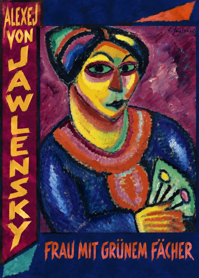 Alexej von Jawlensky Frau Mit Grünem Fächer No3 - Juliste