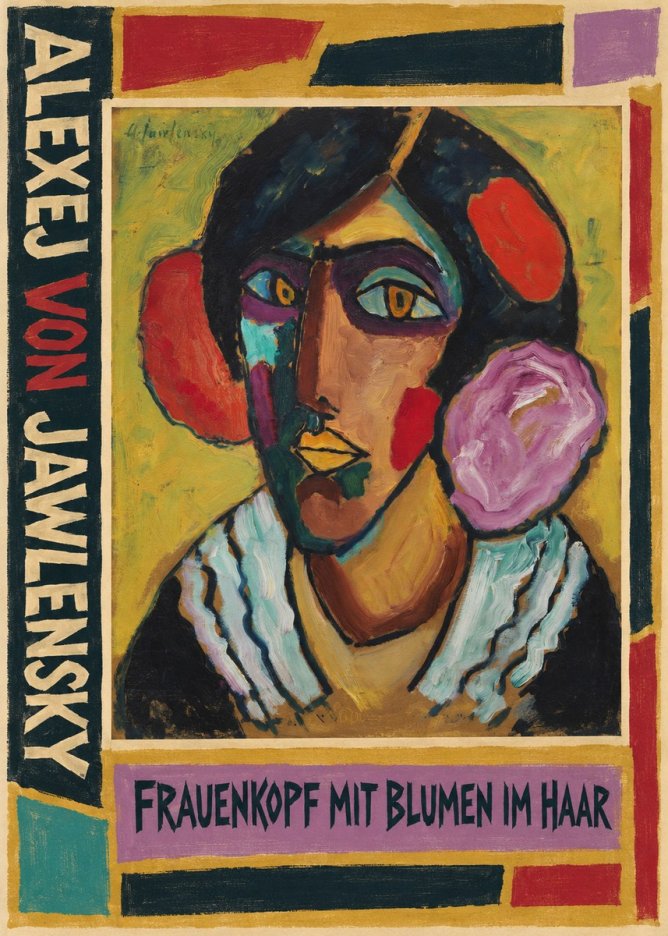 Alexej von Jawlensky Frauenkopf Mit Blumen Im Haar No2 - Juliste